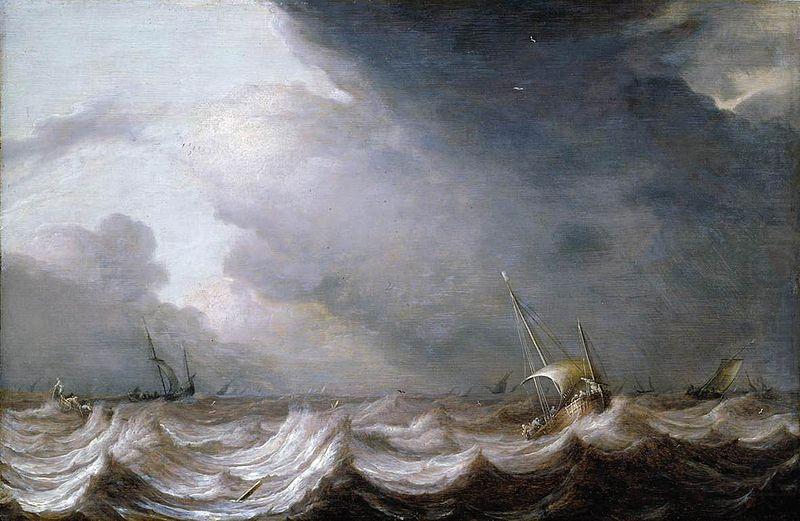 MOLYN, Pieter de Dutch Vessels at Sea in Stormy Weather china oil painting image